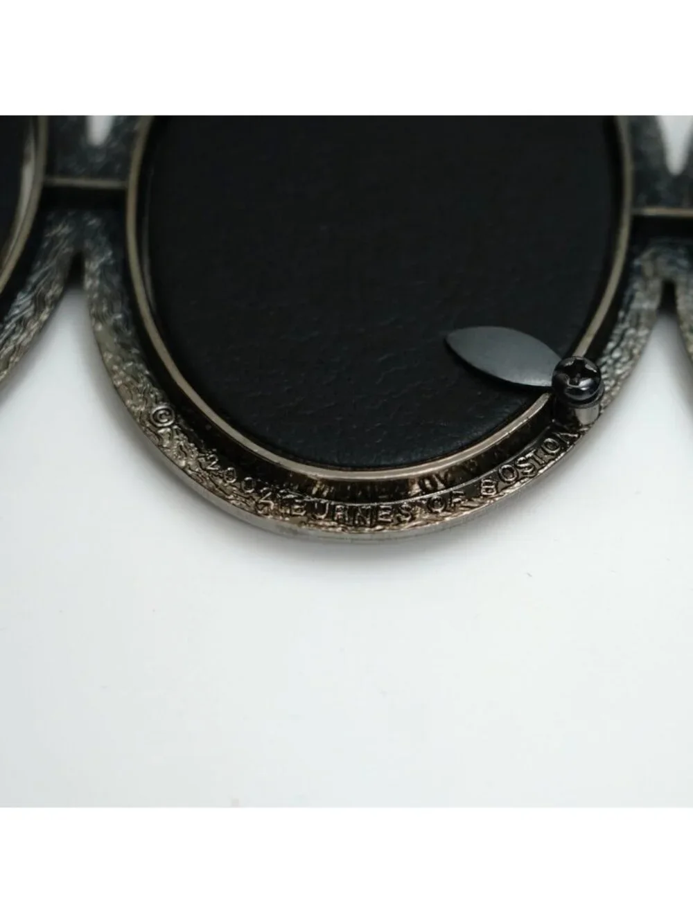 Burnes of Boston Oval Picture Frame 6 Pictures 2x3 Silver Tone Metal